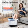 Portable All-In-One Heated Foot Spa Bath Motorized Massager blue, brown or white