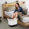 Portable All-In-One Heated Foot Spa Bath Motorized Massager blue, brown or white