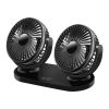USB Desk Fan 5.5 Inch Powerful Table Fan Dual Head 360° Rotate Quiet 3 Speeds Wind Desktop USB Fan With 55 Inch USB Cable Home Office Indoor Outdoor