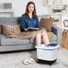 Portable All-In-One Heated Foot Spa Bath Motorized Massager blue, brown or white