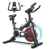 Adjustable Resistance Silent Belt Drive Gym Indoor Stationary Bike (Blue or Red)