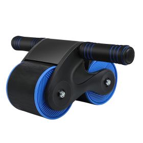 Automatic Rebound Abdominal Wheel Anti-slip AB Roller Wheel with Kneel Pad Phone Holder Home Gym Abdominal Exerciser (Option: AbdominalWheelBlue)