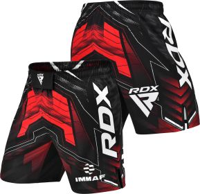 RDX IMMAF Approved MMA Fight & Training Shorts Red (Color: Red, size: S)