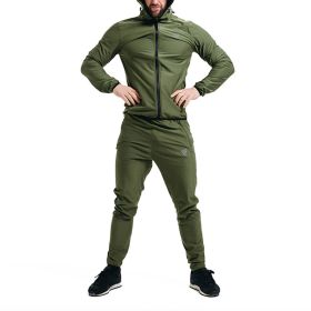 RDX H2 Weight Loss Sauna Suit (Color: ARMY GREEN, size: M)