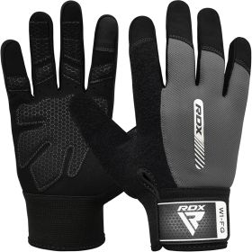 RDX W1 Full Finger Gym Gloves (Color: gray, size: M)