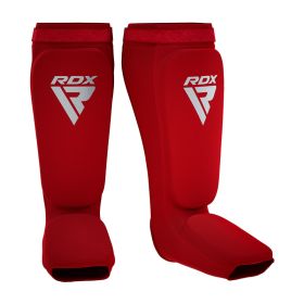 RDX SIB Shin Instep Guard OEKO-TEXÂ® Standard 100 certified (Color: RED/WHITE, size: S)