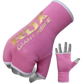 RDX IP Women Elasticated Inner Gloves Pink for Knuckle Protection OEKO-TEXÂ®Â Standard 100 certified (Color: Pink, size: L)
