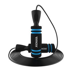 RDX X2 Adjustable 10.3ft Non-Slip Memory Foam Soft Handles Skipping Rope (Color: Blue, size: Standard Size)