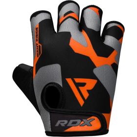 RDX F6 Fitness Gym Gloves (Color: Orange, size: L)