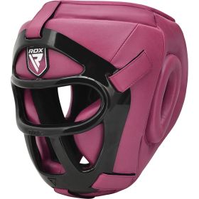 RDX T1 HeadGuard with Removable Face Cage (Color: Pink, size: XL)
