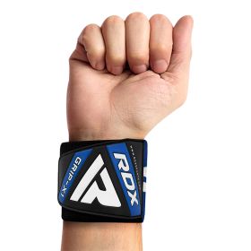 RDX W4 Wrist Support Wraps for Weight Lifting (Color: Blue, size: M)