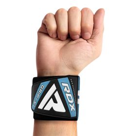 RDX W4 Wrist Support Wraps for Weight Lifting (Color: Sky Blue, size: M)
