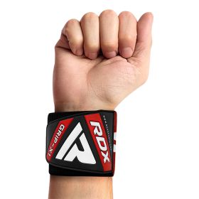 RDX W4 Wrist Support Wraps for Weight Lifting (Color: Red, size: L)