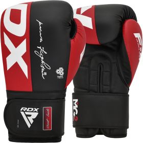 RDX F4 Boxing Sparring Gloves Hook & Loop (Color: RED/BLACK, size: 16oz)