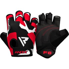 RDX F6 Fitness Gym Gloves (Color: Red, size: 2XL)