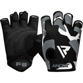 RDX F6 Fitness Gym Gloves (Color: gray, size: L)