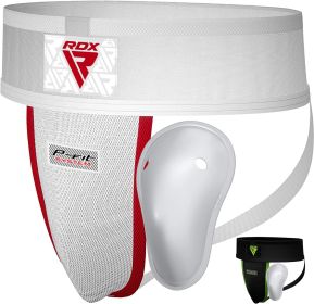 RDX H1 Groin Guard support with Gel Cup (Color: White, size: XL)