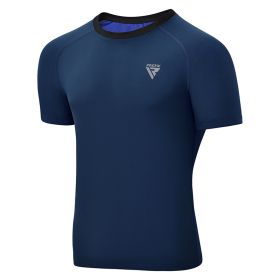 RDX M1 SWEAT T-SHIRT MEN (Color: Navy blue, size: L)