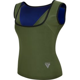 RDX W1 Women Sweat Vest Without Zipper (Color: ARMY GREEN, size: S)