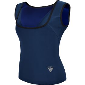 RDX W1 Women Sweat Vest Without Zipper (Color: Navy blue, size: S)