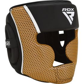RDX HEAD GUARD AURA PLUS T-17 (Color: BLACK GOLDEN, size: S)