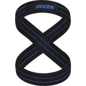 RDX weight lifting 8 Figure Strap (Color: Blue, size: S)