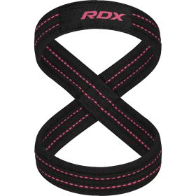 RDX weight lifting 8 Figure Strap (Color: Pink, size: S)