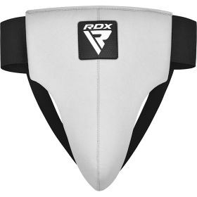 RDX R1 Martial Arts Groin Guard (Color: WHITE/BLACK, size: S)