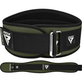 RDX X3 6 INCH  Weightlifting Neoprene Gym Belt (Color: ARMY GREEN, size: M)