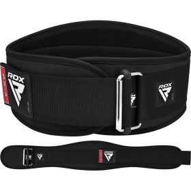 RDX X3 6 INCH  Weightlifting Neoprene Gym Belt (Color: Black, size: L)