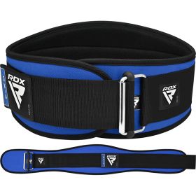 RDX X3 6 INCH  Weightlifting Neoprene Gym Belt (Color: Blue, size: M)