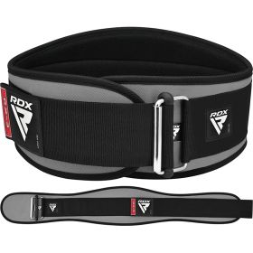 RDX X3 6 INCH  Weightlifting Neoprene Gym Belt (Color: gray, size: M)