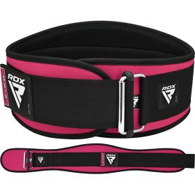 RDX X3 6 INCH Weightlifting Neoprene Gym Belt for Women (Color: SHARP PINK, size: XS)