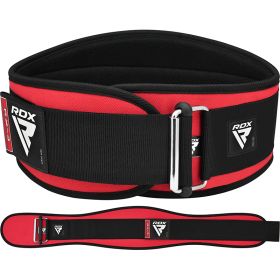 RDX X3 6 INCH  Weightlifting Neoprene Gym Belt (Color: Red, size: XL)