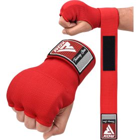 RDX IS Gel Padded Inner Gloves Hook & Loop Wrist Strap for Knuckle Protection OEKO-TEXÂ®Â Standard 100 certified (Color: Red, size: M)