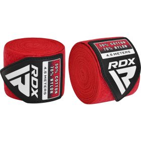 RDX WX Professional Boxing Hand Wraps (Color: Red, size: Standard Size)