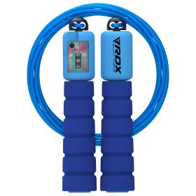 RDX FP Kids 10.3ft Adjustable Skipping Rope with Counter (Color: Blue, size: Standard Size)
