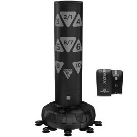 RDX KT Ronin 6ft 2-in-1 Free Standing Target Punch Bags With Mitts Set (Color: Silver, size: 6FT)