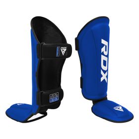 RDX T1 Black Shin Instep Guards (Color: BLUE/WHITE, size: S)