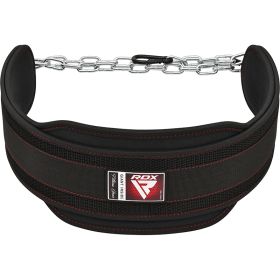 RDX T7 Weight Training Dipping Belt With Chain (Color: Black, size: Standard Size)