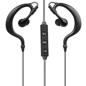 Wireless Headsets V4.1 Sport In-Ear Stereo Headphones Sweat-proof Neckband Earbuds w/Mic Deep Bass HiFi Earphones for Running Hiking Travel (Option: SweatproofBTEarbudsBlack)