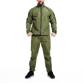 Weight Loss Sauna Suit — RDX C1 (Color: ARMY GREEN, size: M)