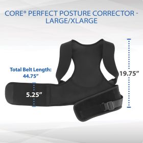 Core Products Perfect Posture Corrector - Black (Option: Large/XLarge)