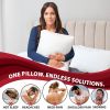 Core Products Adjustable Loft Pillow Fiber Fill with Cooling Memory Foam Insert for Side Back or Stomach Sleeping
