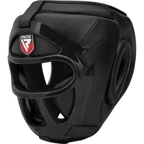 RDX T1 HeadGuard with Removable Face Cage (Color: Black, size: XL)