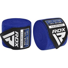 Boxing Hand Wraps RDX WX Professional (Color: Blue, size: Standard Size)