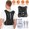 Sport Hydration Vest Running Backpack with 15 oz 50 oz Water Bladder Adjustable Strap Storage Bag for Trail Running Marathon Race Hiking