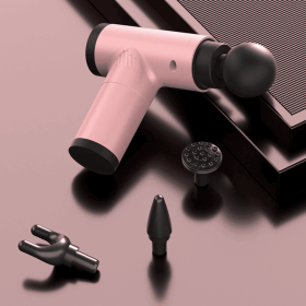 Full-body Massage Gun For Muscle Relaxation. Mini Portable Massage Sports Equipment Set (Color: Pink, size: Mechanical)