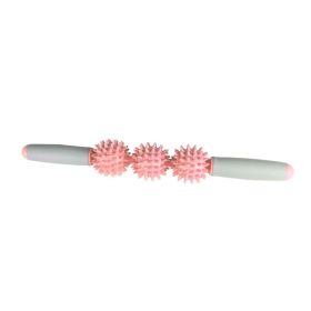 Exercise Massage Roller Stick For Muscle Relaxation And Pain Relief (Color: Pink)