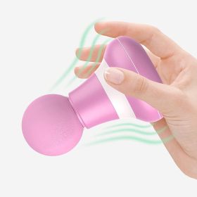Powerful Handheld Mini Electric Massage Wand 6 Vibration Modes Pocket-Size Relief for Muscle Ache, Tension, or Spasm (Color: Pink)